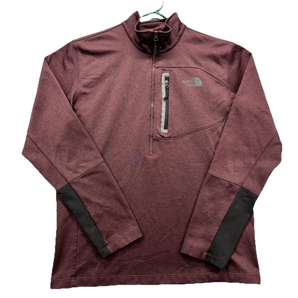 The North Face Cugo 1/2 Zip Pullover Mens L Burgundy Performance Sweatshirt